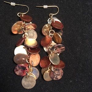 Earrings Copper, Gold and Bronze tones